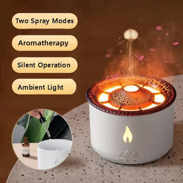 New Creative Ultrasonic Essential Oil Humidifier Volcano Aromatherapy Machine - ShopTapEink.com
