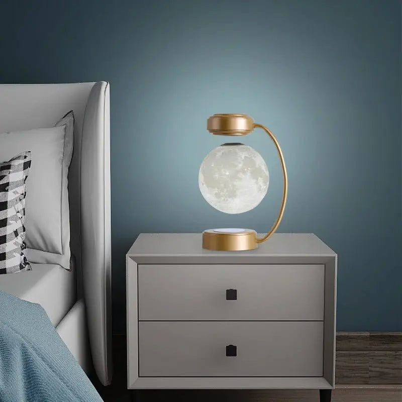 3D LED Moon Night Light Wireless Magnetic Levitating Rotating Floating Ball Lamp - ShopTapEink.com