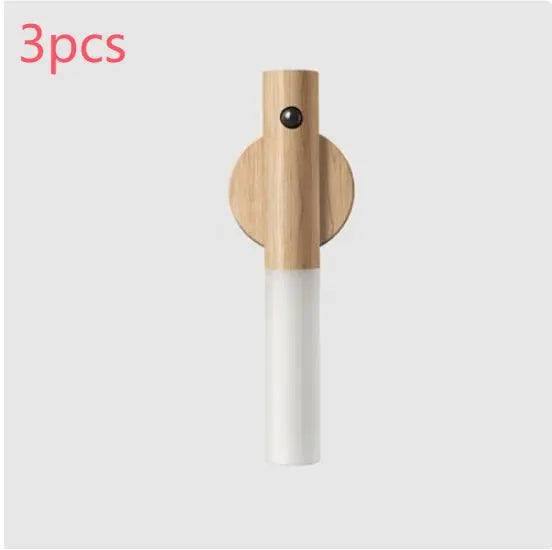 Auto LED USB Magnetic Wood Wireless Night Light Corridors Porch Lights - ShopTapEink.com