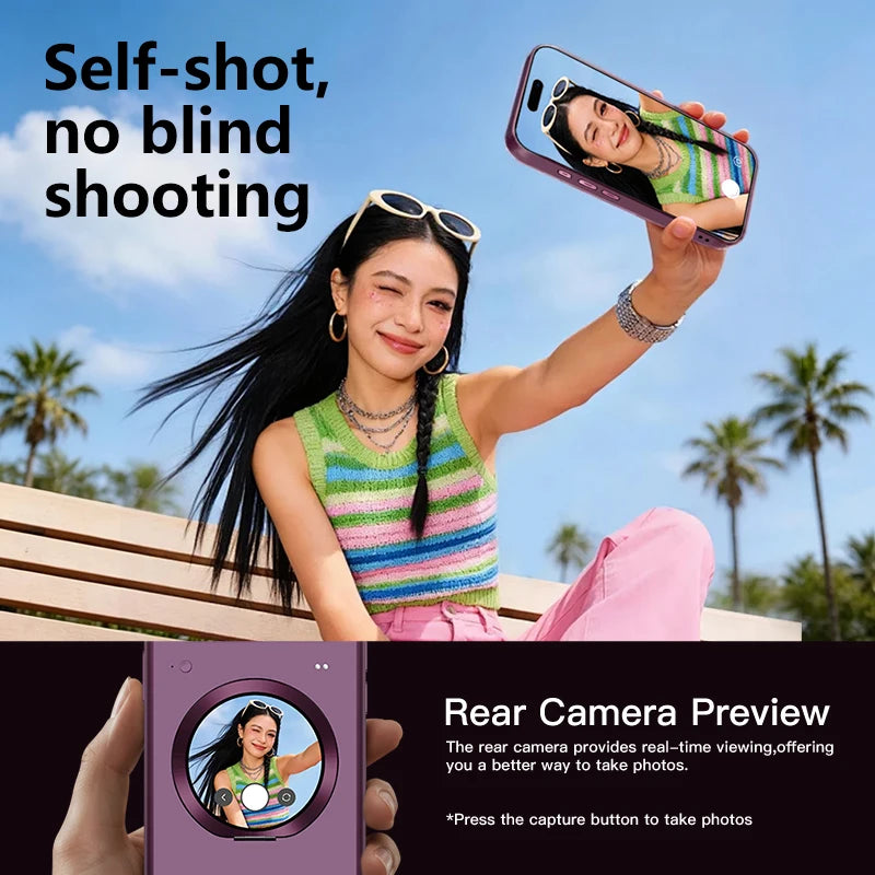 Smart Display Case for iPhone 18 Pro Max – Custom Photos & Videos on the Back