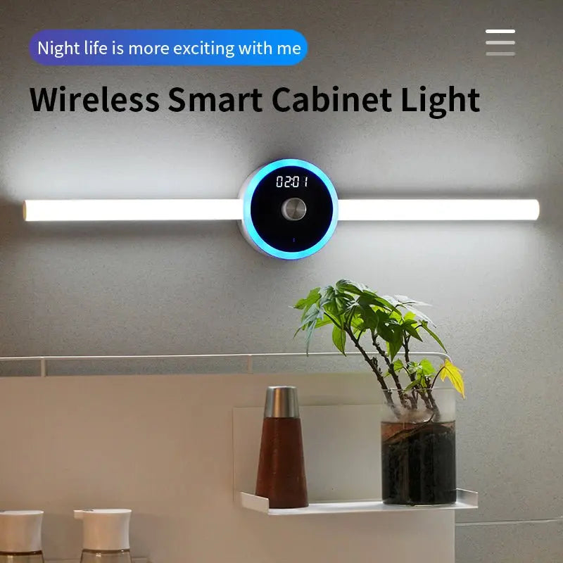 Smart Cabinet Light Clock Timing Sensor Light Removable LED Wardrobe Light Human Body Sensor Light - ShopTapEink.com